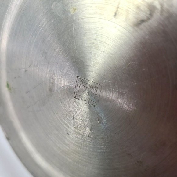 VTG Child Porcelain Warming Bowl w Reservoir Colonial Plate USA Little Bo Peep - Picture 8 of 13